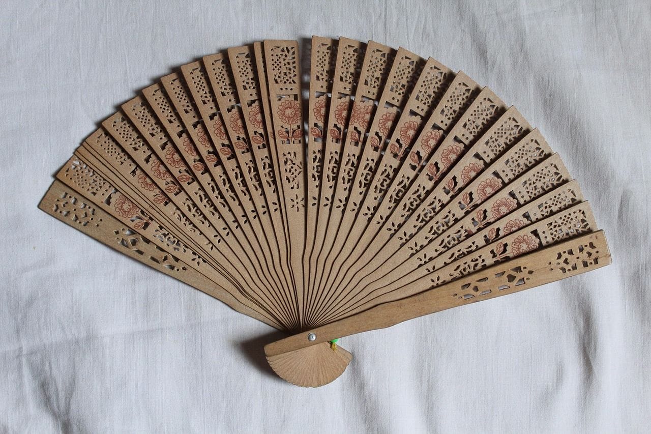 bridal hand fan